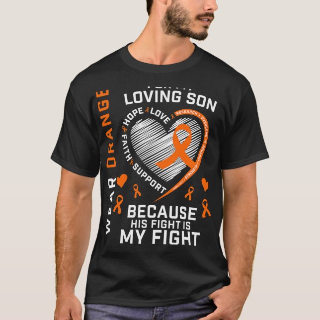 Camiseta Oferta de Roupa Orange Son esclerose múltipla (Frente)