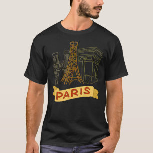 Camiseta Oferta de souvenir da cidade de Paris para homens 
