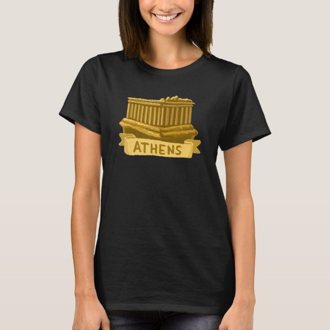Camiseta Oferta de souvenir da Grécia de Atenas para homens (Frente)