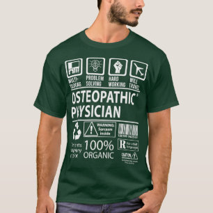 Camiseta Oferta de Trabalho de Multitarefa Médica Osteopáti