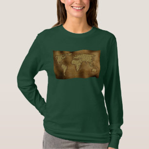 Camiseta Oferta do Designer de Mapa do Velho Mundo