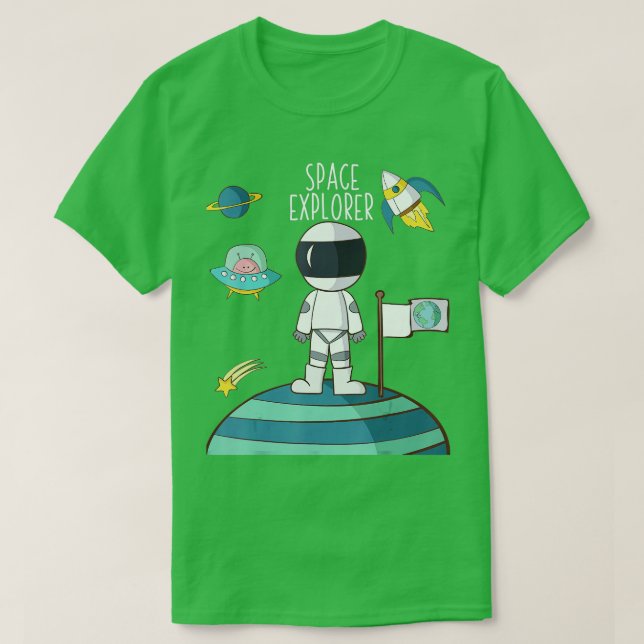 Camiseta Oferta do Explorador de Espaço Exterior para Crian (Frente do Design)