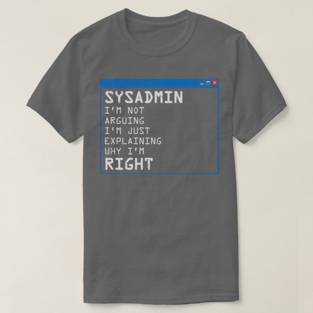 Camiseta Oferta engraçada de Administração de TI para PC Sy (Frente do Design)
