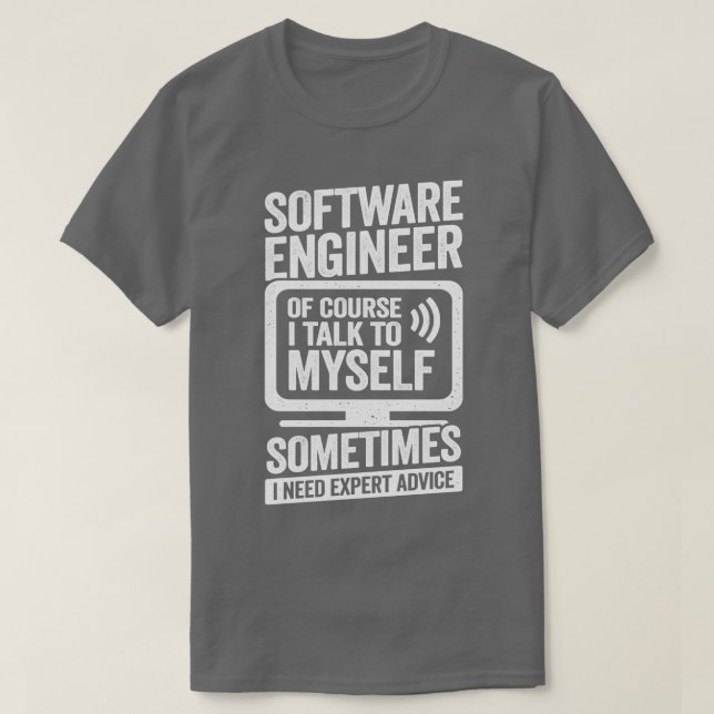 Camiseta Oferta engraçada de Engenheiro de software de prog (Frente do Design)