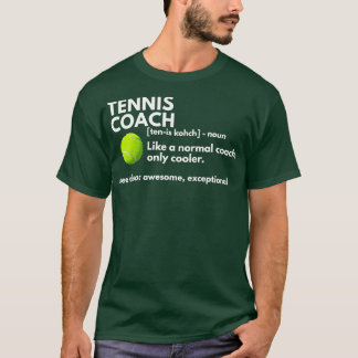 Camiseta Oferta engraçada de treinador de definição de Têni