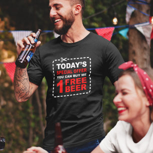 Camiseta Oferta Especial de Cerveja Grátis - Amigo Divertid
