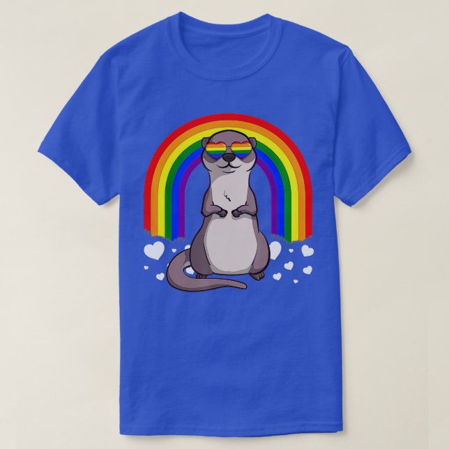 Camiseta Oferta LGB de Orgulho gay Rainbow LGBQ Cute (Frente do Design)