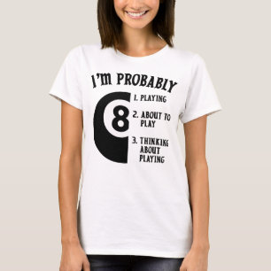 Camiseta Oferta Novamente Do Jogador De Piscina De 8 Ball B