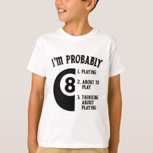 Camiseta Oferta Novidade do Jogador de Piscina de 8 bolas B