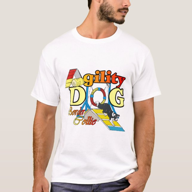 Camiseta Ofertas de Agilidade de Collie de Borda (Frente)