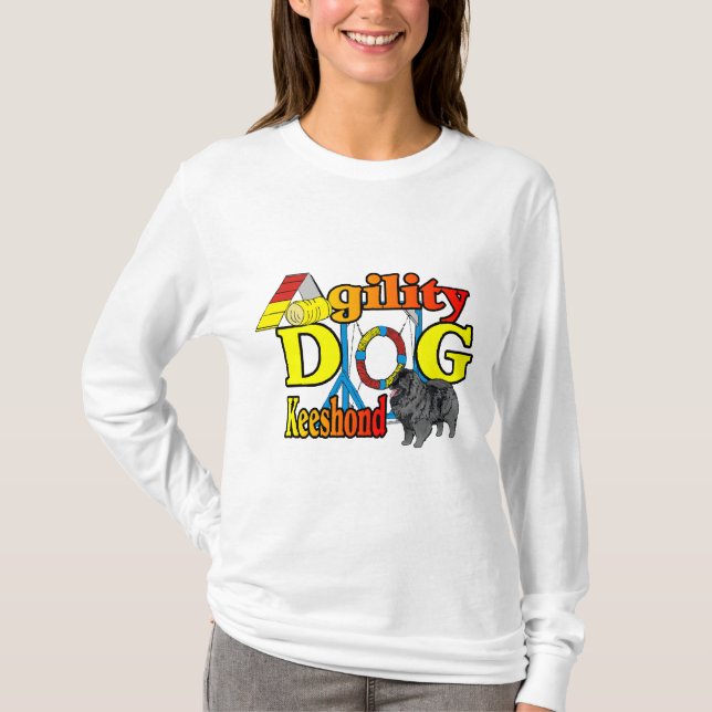 Camiseta Ofertas de agilidade de Keeshond (Frente)