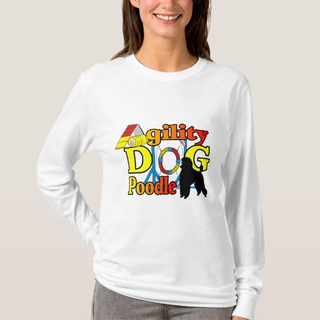 Camiseta Ofertas de Agilidade de Poodle (Frente)