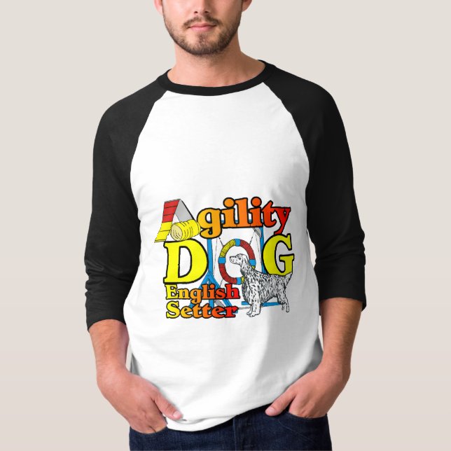 Camiseta Ofertas de agilidade para setter inglês (Frente)