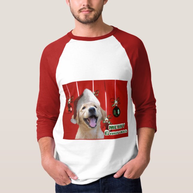 Camiseta Ofertas de Cartões de Natal para Retriever de ouro (Frente)