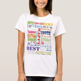 Camiseta Ofertas de Festa de aniversário 100 Únicas E Espec