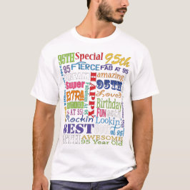 Camiseta Ofertas De Festa de aniversário 95 Únicas E Especi