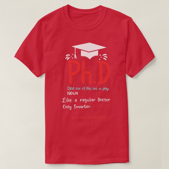 Camiseta Ofertas de graduação de doutorado (Frente do Design)