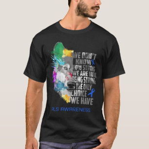 Camiseta Ofertas de suporte à fita de sensibilização ALS