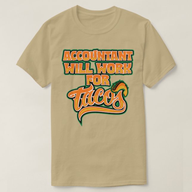 Camiseta Ofertas engraçadas de título de trabalho de contad (Frente do Design)