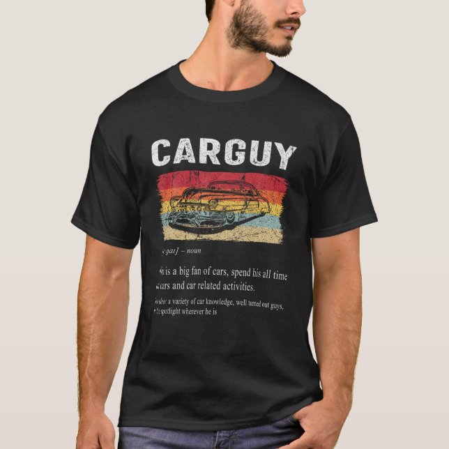 Camiseta Ofertas Engraçadas Definição de Cara de Carro Carr (Frente)