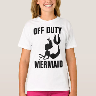 Camiseta OFF DUTY MERMAID Meninas Engraçadas T-shirts
