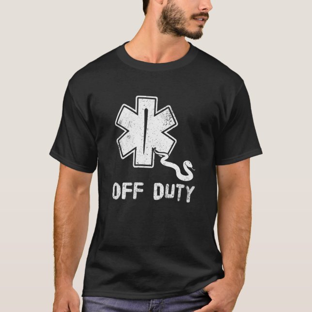 Camiseta Off Duty Retro EMT Paramedic Medic Emergency First (Frente)