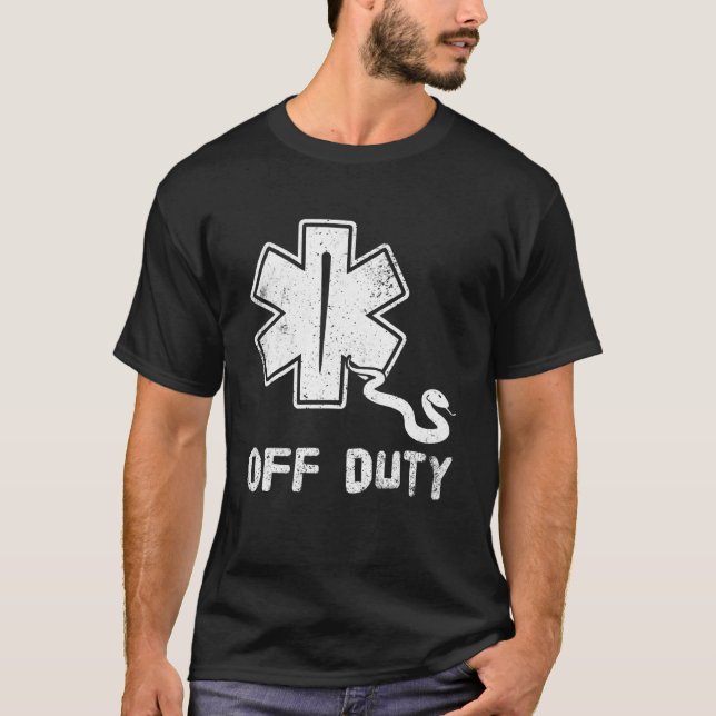 Camiseta Off Duty Retro EMT Paramedic Medic Emergency First (Frente)