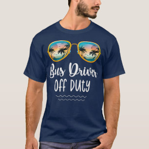 Camiseta Off Duty Yellow School Bus Driver Beach Summer Tri