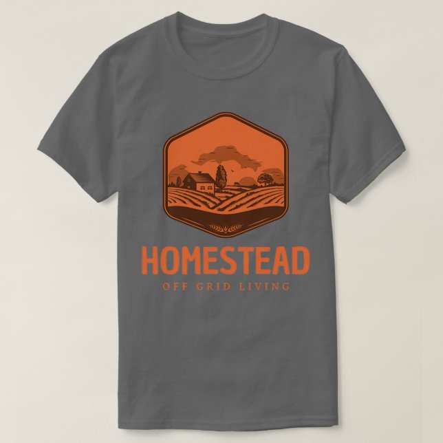 Camiseta Off Grid Homestead Off Grid Living (Frente do Design)