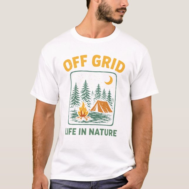Camiseta Off Grid – Life in Nature (Frente)