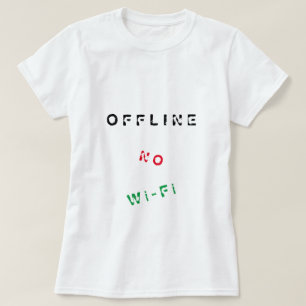 Camiseta Off-line - Sem Wi-Fi - Personalizável