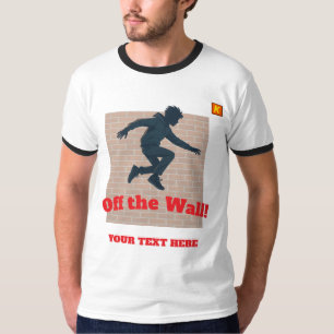 Camiseta "Off The Wall" com nome personalizável
