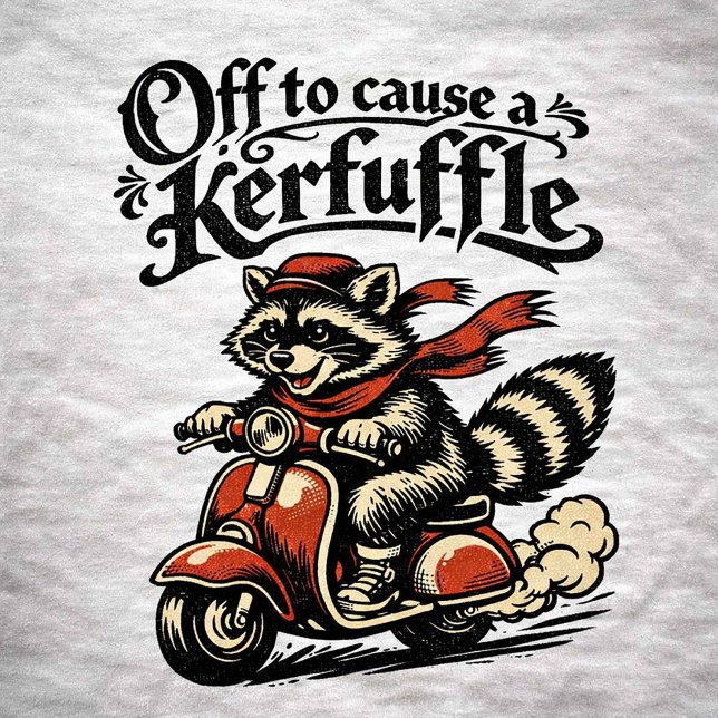 Camiseta Off to cause a kerfuffle (Criador carregado)