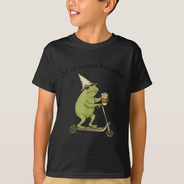 Camiseta Off To Ess Behavior Funny Frog Aba Behavior Theras (Frente)