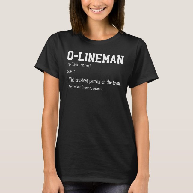 Camiseta Offensive O Lineman Definition Football  Gridiron  (Frente)