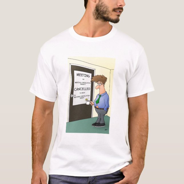 Camiseta Office Bob - Reunião Cancelada (Frente)