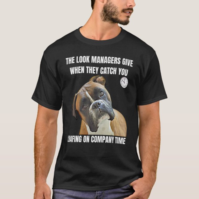 Camiseta Office Dog Employee Social Loafing Job  Manager (Frente)