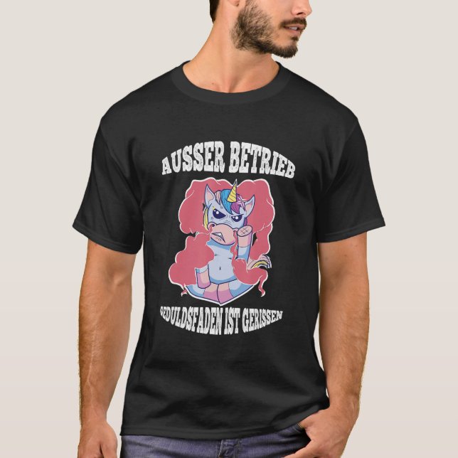 Camiseta Office Patience Thread Cracked Office Work Unicorn (Frente)