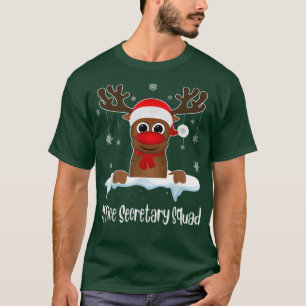 Camiseta Office Secretary Squad Reindeer Santa Hat Christma