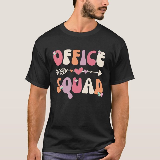 Camiseta Office Squad Office Staff Admin Crew Teacher Girl  (Frente)
