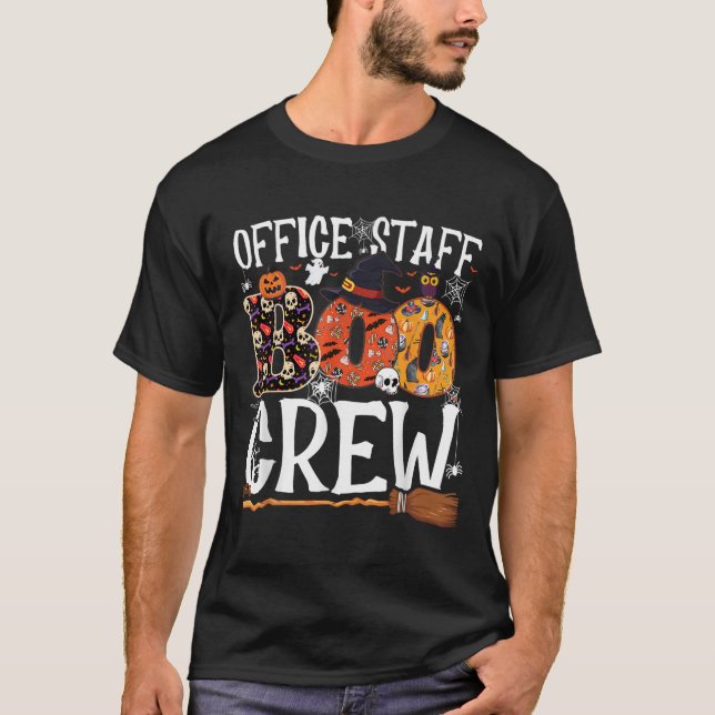 Camiseta Office Staff Boo Crew Funny Halloween Matching Cos (Frente)