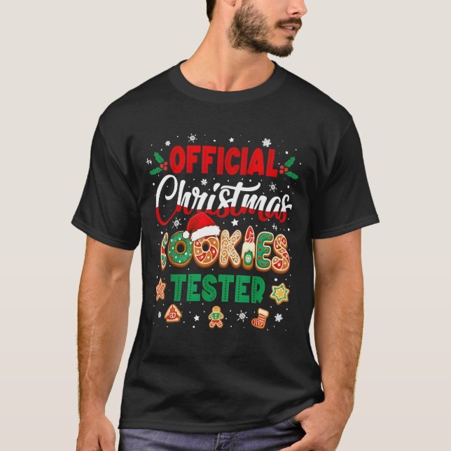 Camiseta Official Christmas Cookie Tester Taster Baking Cre (Frente)