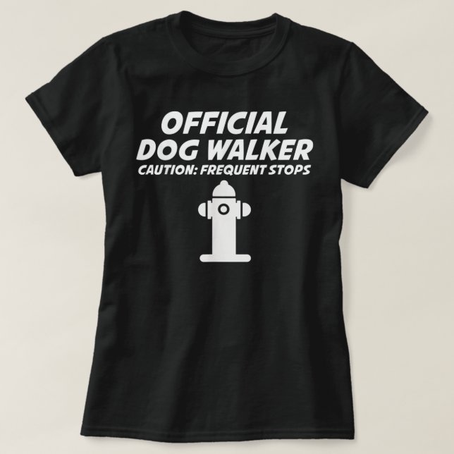 Camiseta Official Dog Walker Funny Fire Hydrant Gift Tee (Frente do Design)