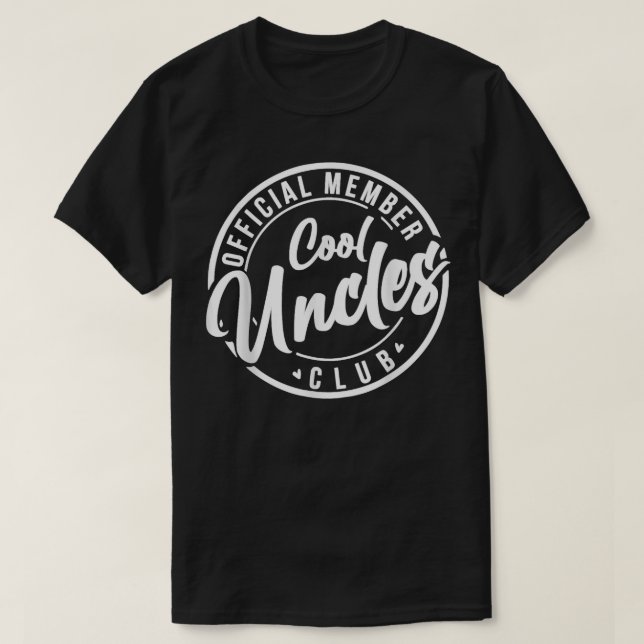 Camiseta Official member Cool Uncles Club vinage fahers day (Frente do Design)