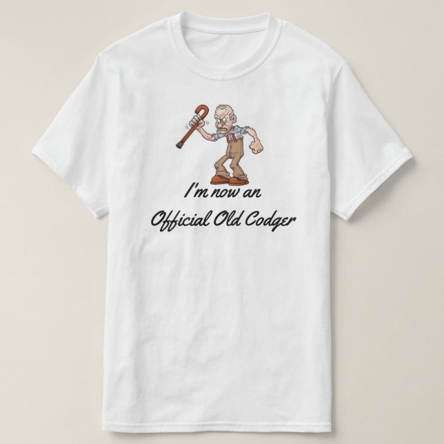 Camiseta "Official Old Codger" (Frente do Design)