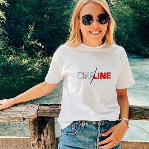 Camiseta Offline   Geek Humor T-Shirt