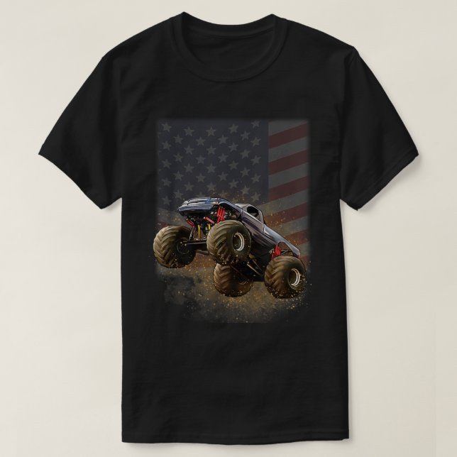 Camiseta Offroad Monster Truck Trucker  Womens Mens Tee  (Frente do Design)