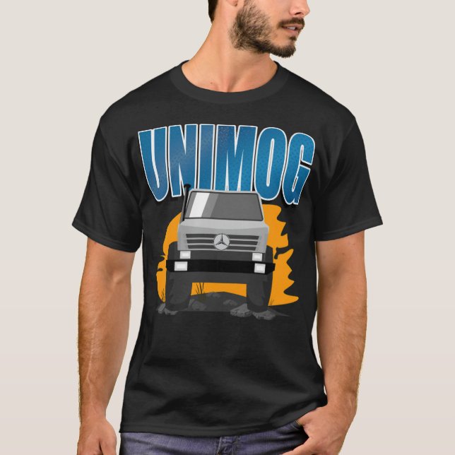 Camiseta Offroad Unimog terrain malhação engraçada presente (Frente)