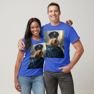 Camiseta "Oficial Capy: O Calmo e o Policial Recolhido"