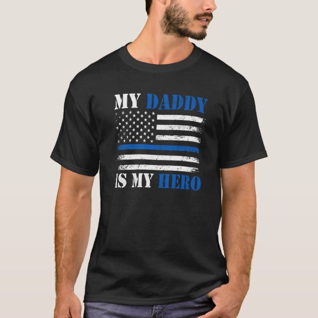 Camiseta Oficial da Polícia de Sinalizador de Linha Azul Me (Frente)